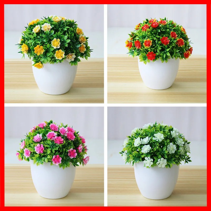 Bonsai Garden Home - 1Pcประดิษฐ์พืชBonsaiดอกไม้พืชดอกไม้ปลอมPottedเครื่องประดับสำหรับตกแต่งGarden Decorโรงแรม