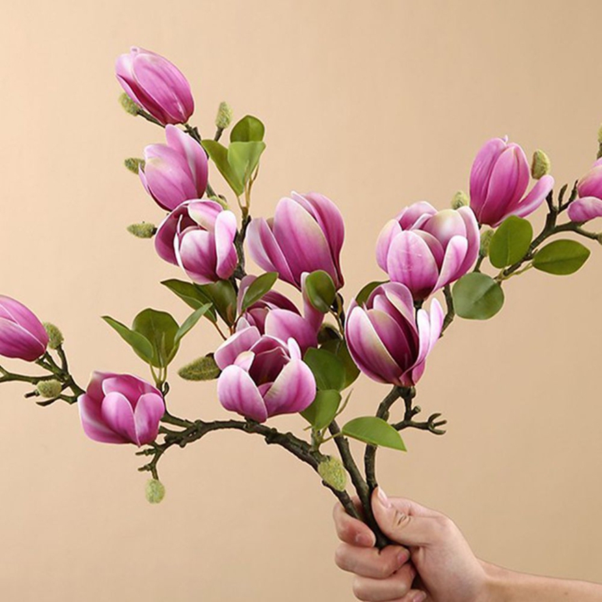 ดอกไม้ประดิษฐ์ผ้าไหม Magnolia  - Bonsai Garden Photos บทวิจารณ์และราคา