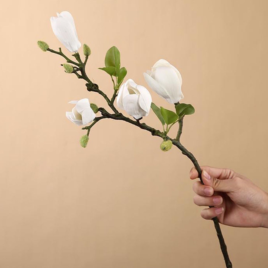 ดอกไม้ประดิษฐ์ผ้าไหม Magnolia  - Bonsai Garden Photos บทวิจารณ์และราคา
