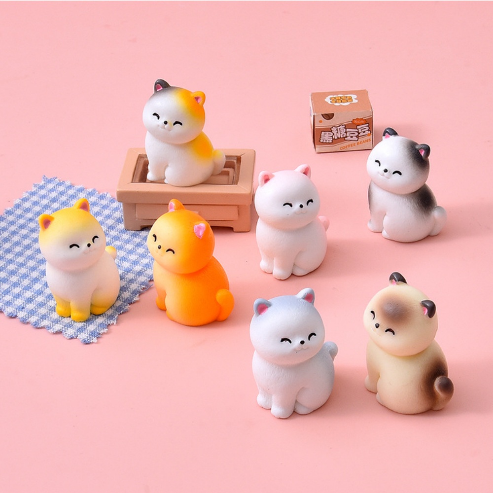 ของตกแต่งเรซิ่นรูปแมวน่ารัก 8  - Bonsai Garden Gift บทวิจารณ์และราคา