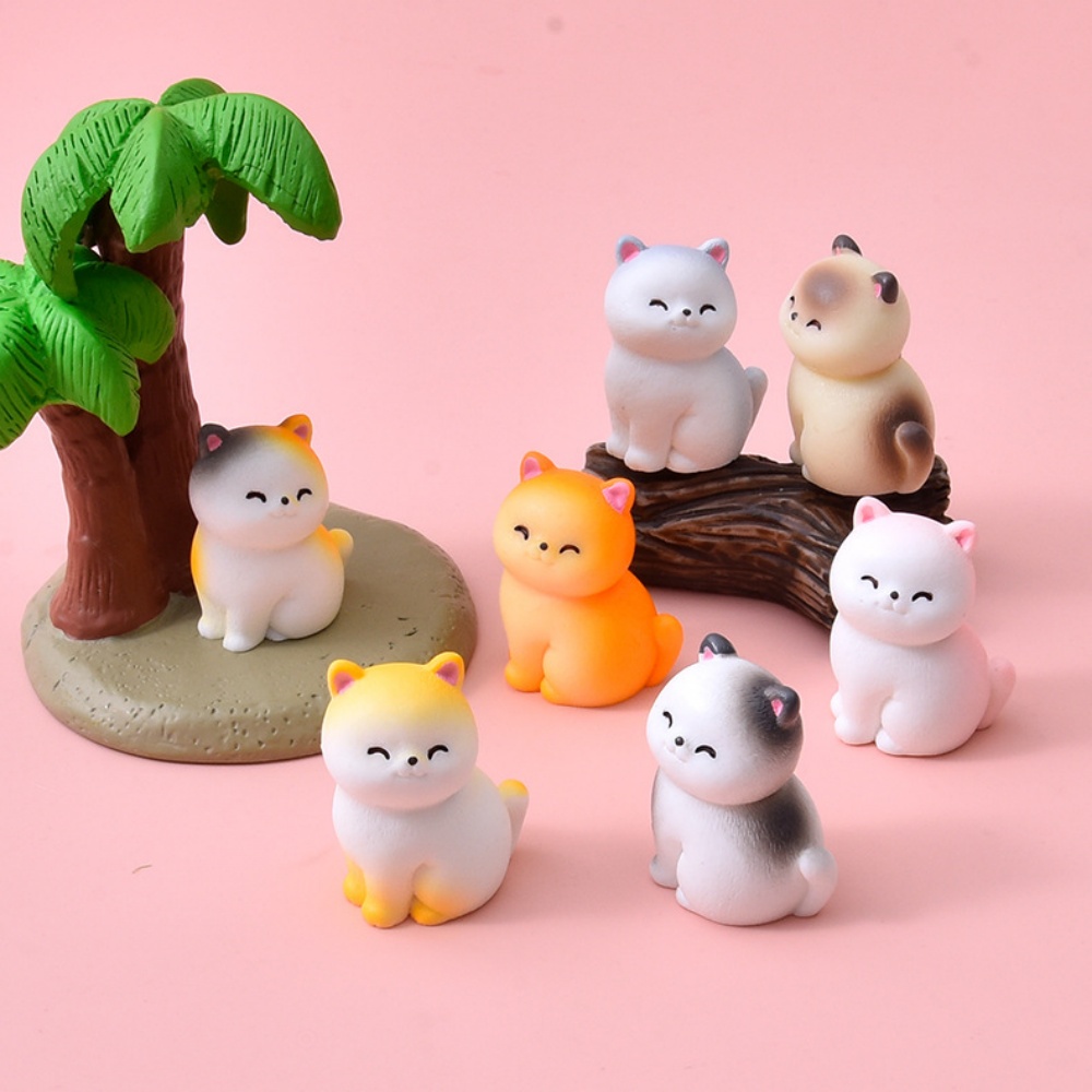 ของตกแต่งเรซิ่นรูปแมวน่ารัก 8  - Bonsai Garden Gift บทวิจารณ์และราคา