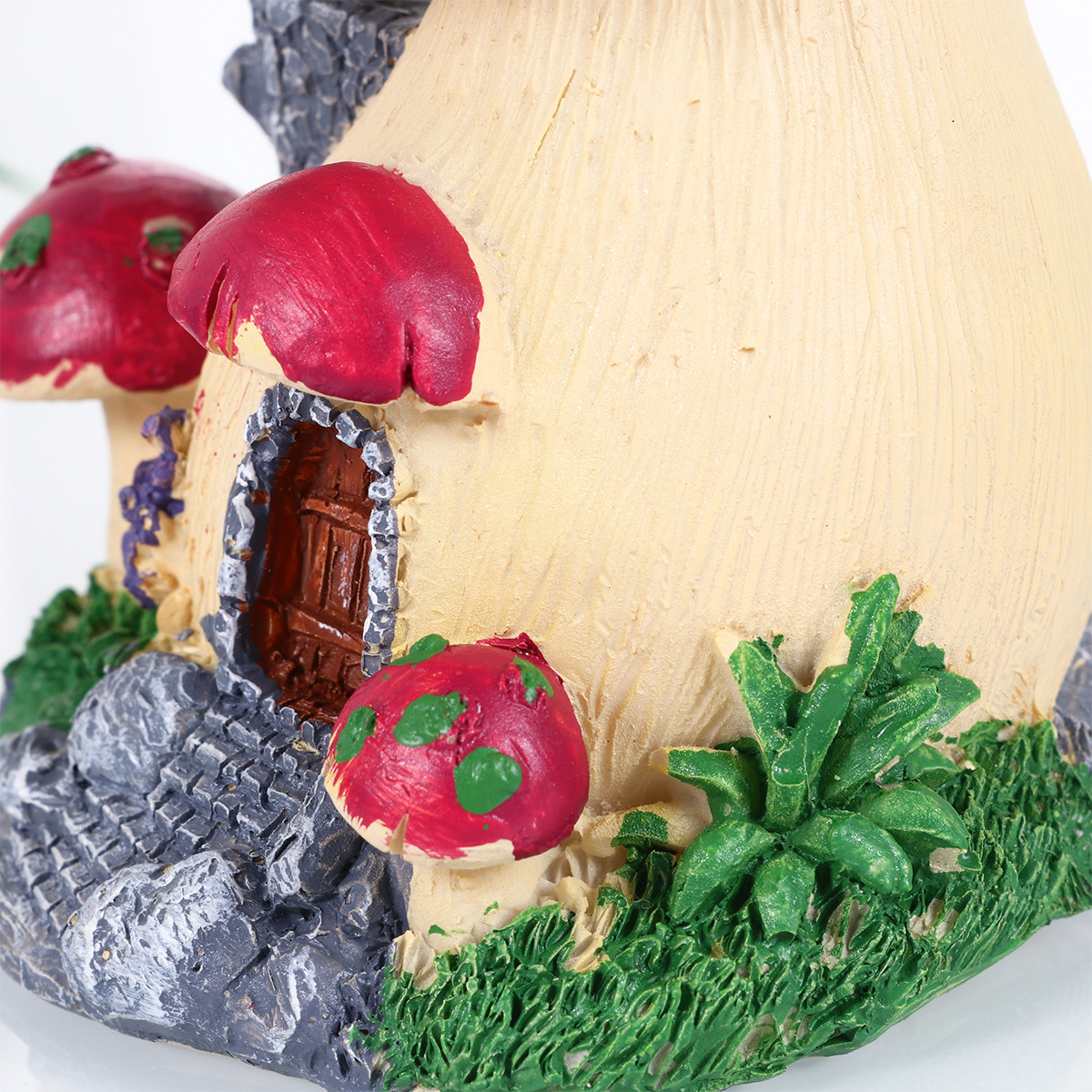 บ้านเห็ดสีม่วงขนาดเล็ก ทำจากเร - Bonsai Garden World บทวิจารณ์และราคา