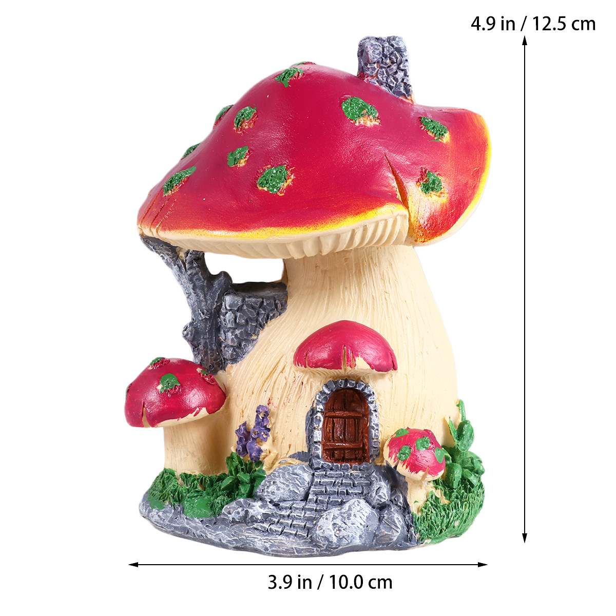 บ้านเห็ดสีม่วงขนาดเล็ก ทำจากเร - Bonsai Garden World บทวิจารณ์และราคา