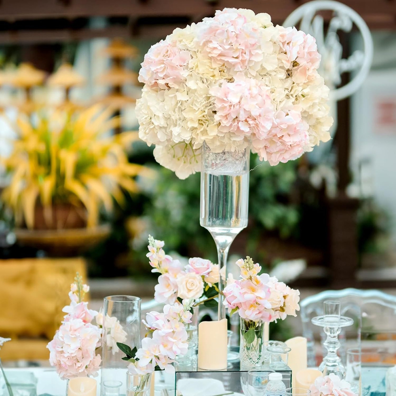 ดอกไฮเดรนเยียประดิษฐ์จากผ้าไหม - Bonsai Garden Festival บทวิจารณ์และราคา