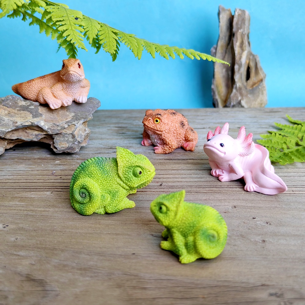 จําลอง Lizard Chameleon Axolot - Bonsai Garden Gift บทวิจารณ์และราคา