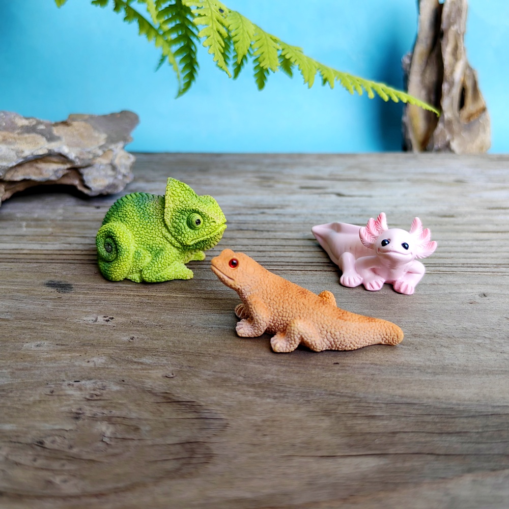 จําลอง Lizard Chameleon Axolot - Bonsai Garden Gift บทวิจารณ์และราคา