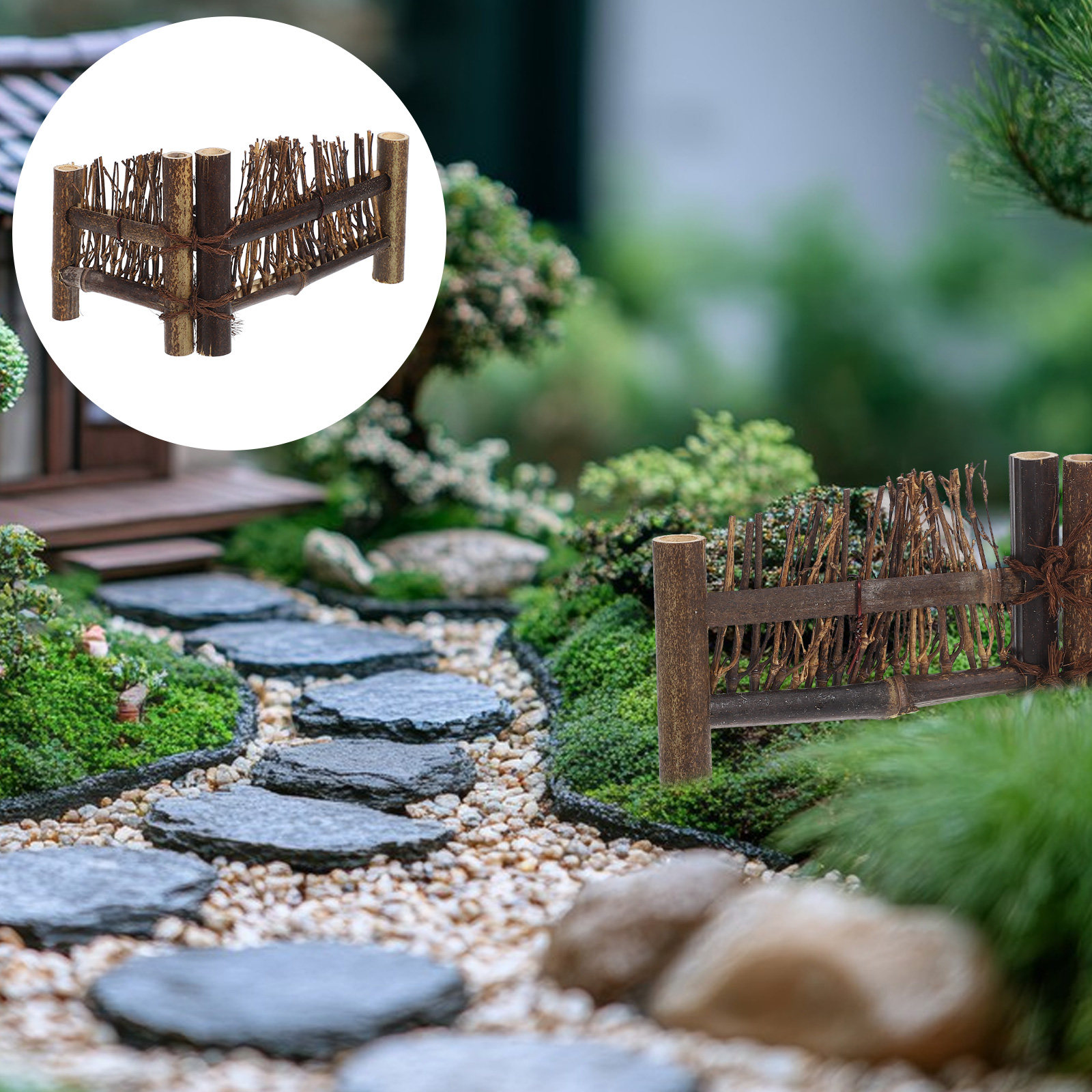รั้วตกแต่งขนาดเล็ก 14.8 ซม. รั - Bonsai Garden Photos บทวิจารณ์และราคา