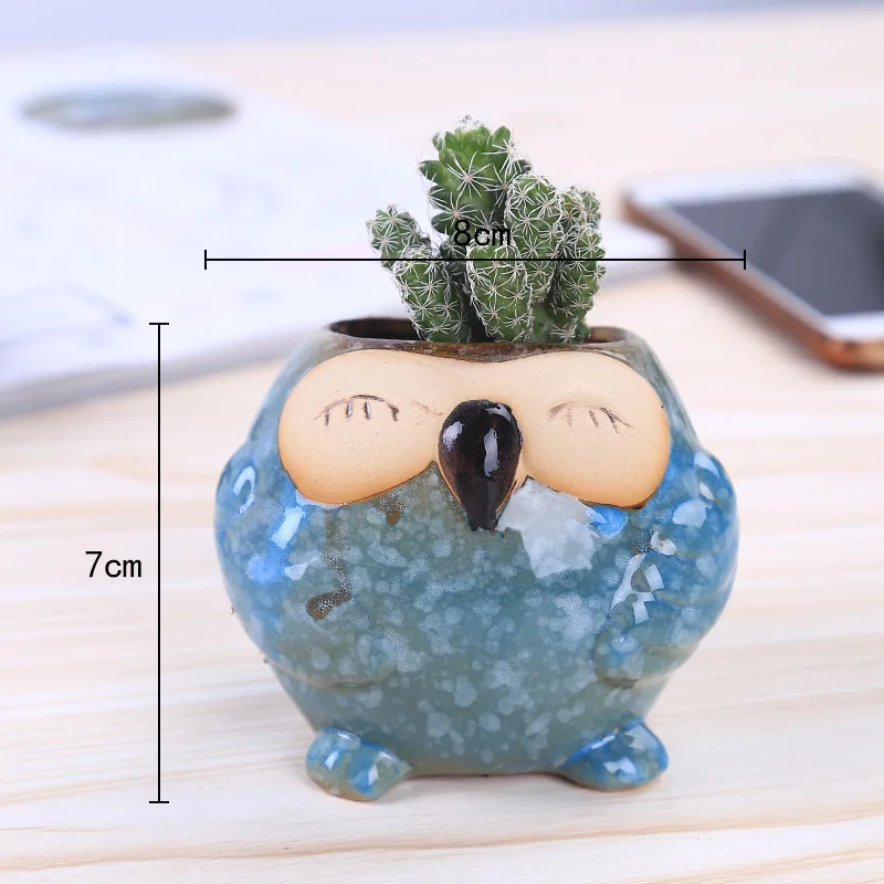 กระถางเซรามิกรูปนกฮูกขนาดเล็ก  - Bonsai Garden Gift บทวิจารณ์และราคา