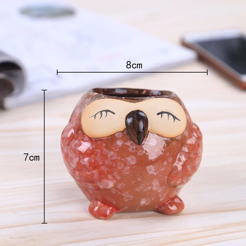กระถางเซรามิกรูปนกฮูกขนาดเล็ก  - Bonsai Garden Gift บทวิจารณ์และราคา
